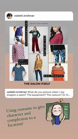 Using costume to give character and complexion to a location!